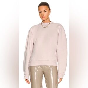 AGOLDE TARRON Mock Neck Sweatshirt Small Oversized Fondant Heather NWT $158